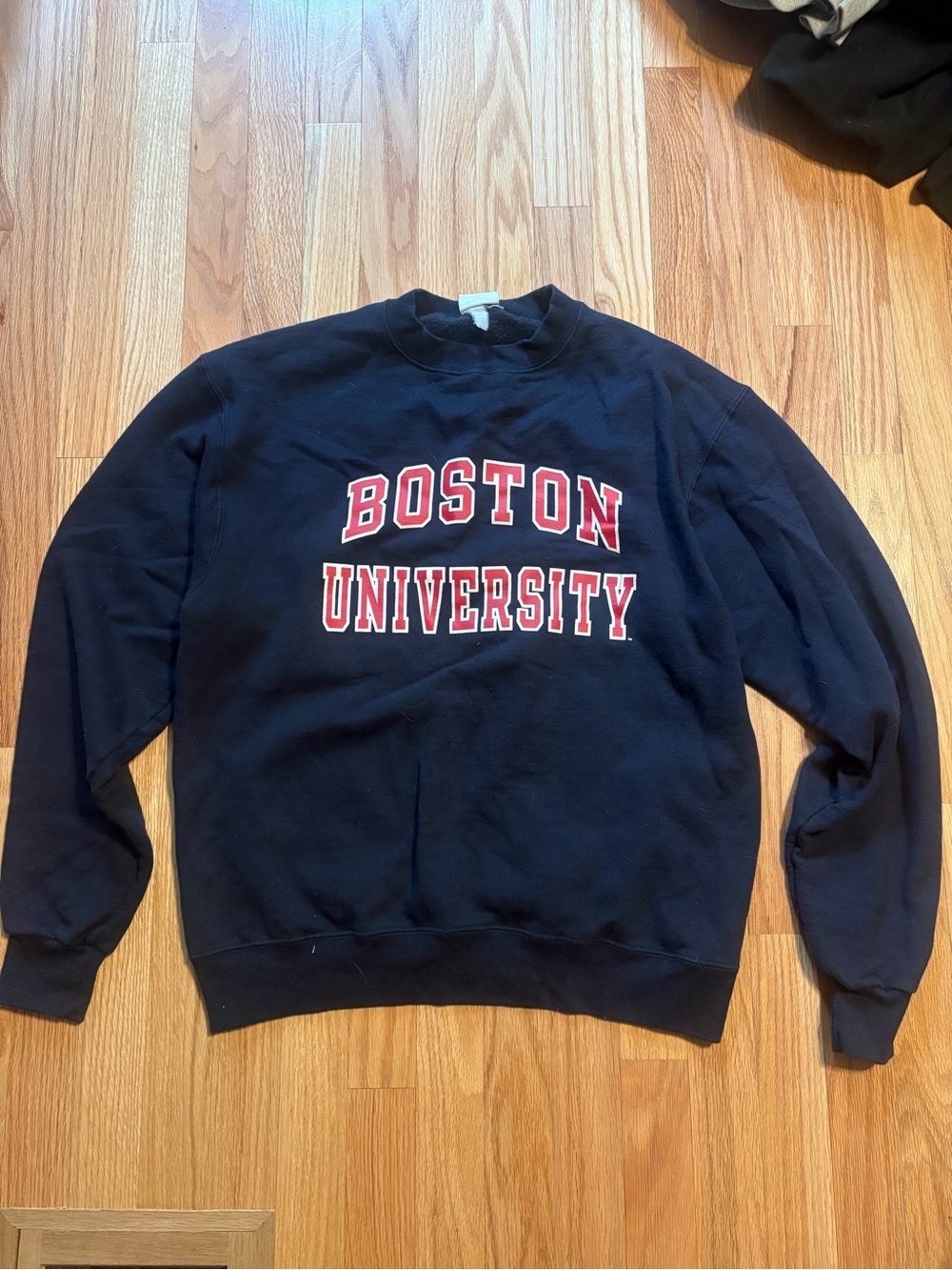 Unisex Champion Navy Crewneck Boston University